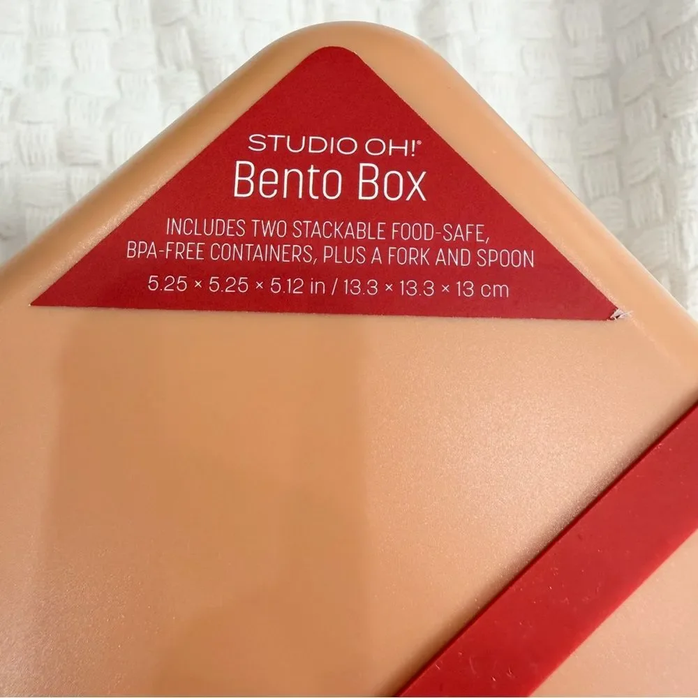 Bento Box - Studio Oh! Fruit Themed 2 Layer Bento Box with Utensils BPA FREE